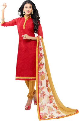 

Khushali Chanderi Self Design, Embroidered Salwar Suit Dupatta Material(Un-stitched), Multicolor;red;yellow