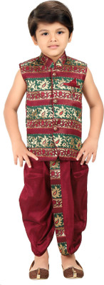 

Kute Kids Boys Dhoti & Kurta Set, Red