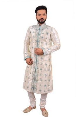

Kurtabazar Men Kurta and Pyjama Set, Dark indigo - worn in