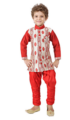 

Jeet Boys Kurta and Pyjama Set, Red