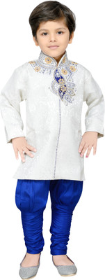 

AJ Dezines Boys Sherwani and Churidar Set(Blue Pack of 1)
