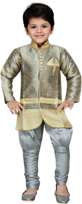 

AJ Dezines Boys Sherwani and Churidar Set, Grey