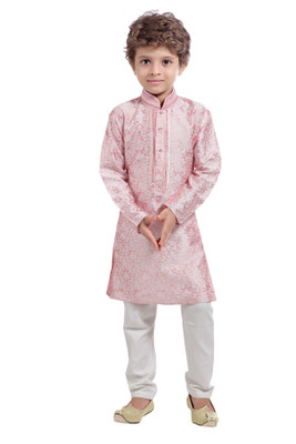 

Jeet Boys Kurta and Pyjama Set, Pink