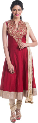

Cynthia's Fashion Women's Kurti, Patiala and Dupatta Set, Reddish maroon