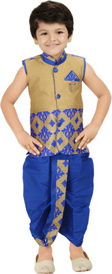 Kute Kids Boys Dhoti & Kurta Set, Blue
