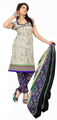 

Khushali Crepe Self Design, Printed Salwar Suit Dupatta Material(Un-stitched), Beige;multicolor