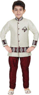 

Kute Kids Boys Kurta and Breeches Set, Maroon