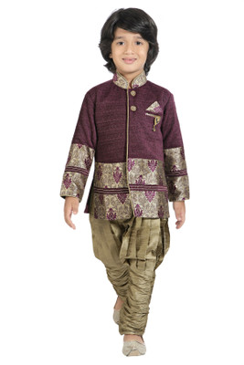 

Jeet Boys Kurta and Pyjama Set, Purple