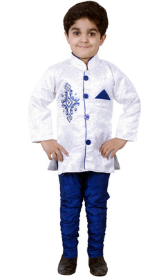 

Ahhaaaa Boys Sherwani and Churidar Set, Blue