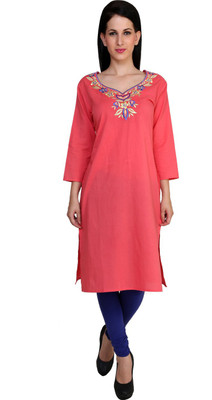 

Anekaant Casual Solid Women' Kurti(Pink