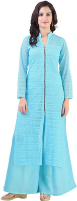 

Libas Women Salwar and Kurta Set, Sky blue
