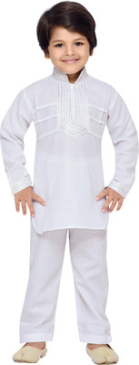 

AJ Dezines Boys Kurta and Pyjama Set, White