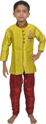 

Attharva Boys Kurta and Breeches Set, Multicolour