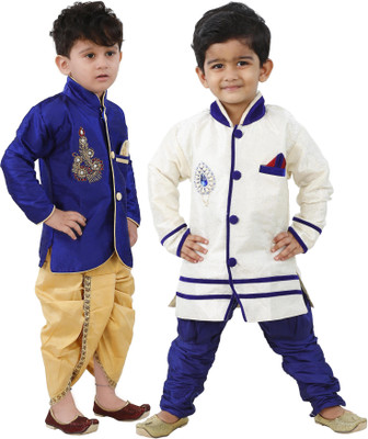 

FTC Bazar Boys Dhoti & Kurta Set, Blue