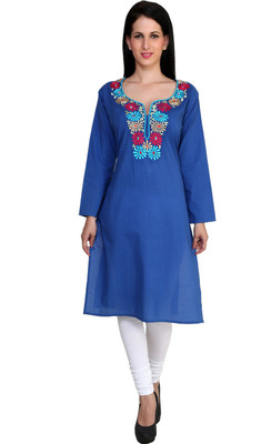 

Anekaant Casual Solid Women' Kurti(Blue