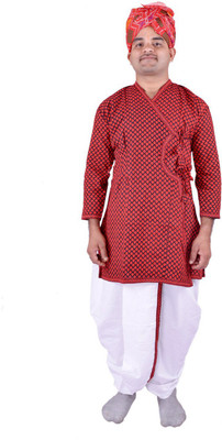 

RTD Men Dhoti & Kurta Set, Red