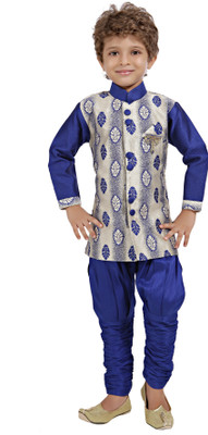 

Jeet Boys Kurta and Pyjama Set, Dark blue