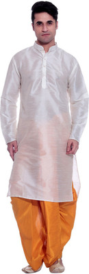 

Tag 7 Men Dhoti & Kurta Set, White