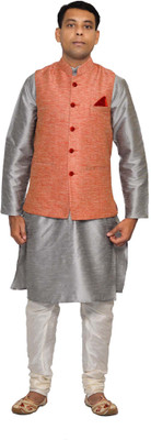 Royal Garments Men Kurta Pyjama Ethnic Jacket Set