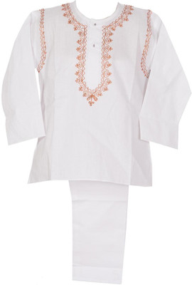

Ahhaaaa Boys Kurta and Pyjama Set, White