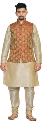 Royal Garments Men Kurta Pyjama Ethnic Jacket Set