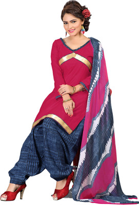 

Jiya Cotton Solid, Printed Salwar Suit Dupatta Material(Un-stitched), Blue;multicolor;pink