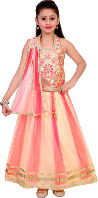 Saarah Girls Top and Skirt Set, Multicolor