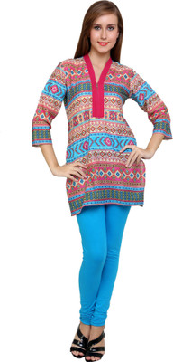 Anekaant Women Kurti and Legging Set, Firozi;multicolor
