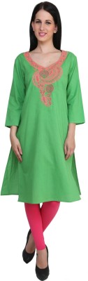 

Anekaant Women Kurti and Legging Set, Light green;pink