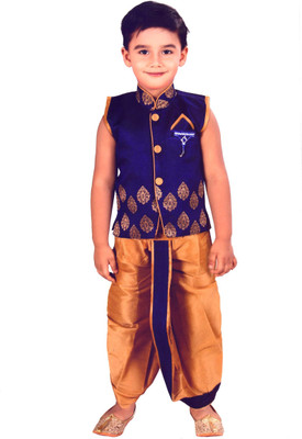 

Hey Baby Boys Dhoti & Kurta Set, Blue