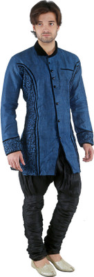 

New Looks Men's Kurta and Pyjama Set, Blue