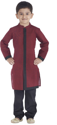 

SuperYoung Boys Kurta and Pyjama Set, Maroon