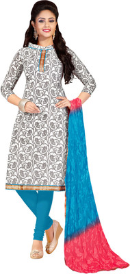 

Jiya Chanderi Self Design, Printed Salwar Suit Dupatta Material(Un-stitched), Black;blue;white