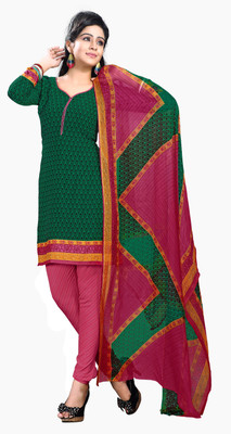 

Khushali Crepe Self Design, Printed Salwar Suit Dupatta Material(Un-stitched), Green;multicolor;pink