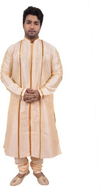 

Kurtabazar Men Kurta and Pyjama Set, Dark indigo - worn in