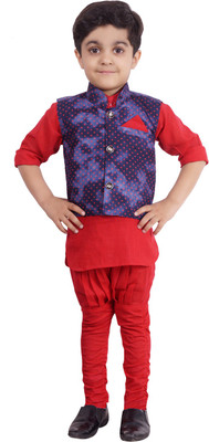 Ahhaaaa Boys Kurta, Waistcoat and Dhoti Pant Set available at flipkart for Rs.199