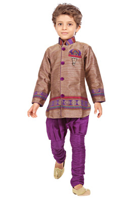 

Jeet Boys Kurta and Pyjama Set, Purple