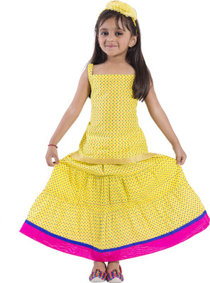 

Archiecs Creation Girls Top and Skirt Set, Yellow