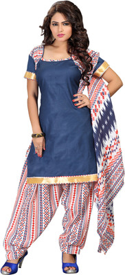 

Jiya Cotton Self Design, Printed Salwar Suit Dupatta Material(Un-stitched), Blue;multicolor