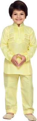

AJ Dezines Boys Pathani Suit Set, Lemon