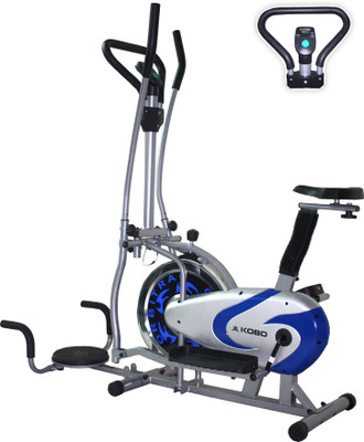 

Kobo Multi Orbitrac Elliptical Steel Wheel with Twister Upright Stationary Exercise Bike(Blue, Silver)