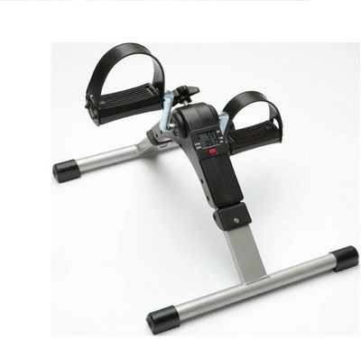 

IBS MINI PEDAL EXERCISER FOLDING LEG CYCLE HOME ROLLER BICYCLE UNDER DESK WEIGHT LOSS KNEE JOINT HIP CHAIR Upright Stationary Exercise Bike(Black, Silver)