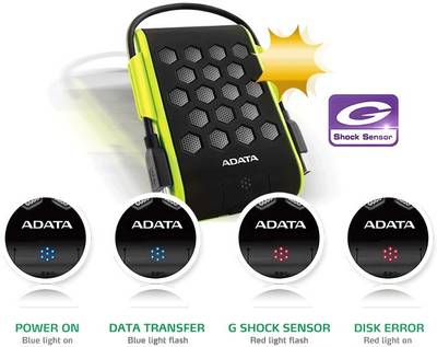 Adata 1 TB Wired HDD  External Hard Drive (Green) 
