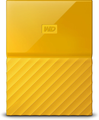 WD My Passport 1 TB Wired External Hard Disk Drive(Yellow) available at flipkart for Rs.4490