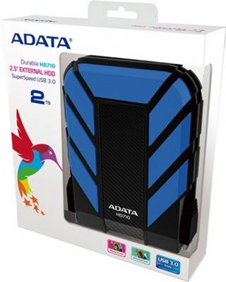 Adata Dashdrive HD710 2 TB Wired  External Hard Drive (Blue) 