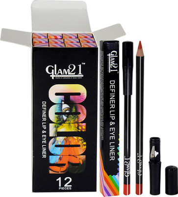 

Glam 21 Naughty Red Color Definer Lip & Eye Liner Pack of 12 1.7 g(EY071-03)