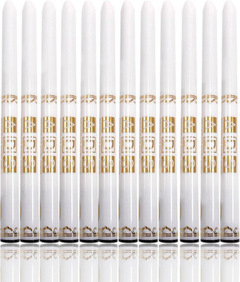 ads Perfect Eyeliner Waterproof Free Liner & Rubber Band-12pcs Black 2.5 g(White)