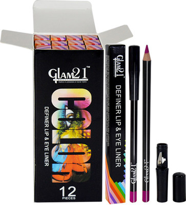 

Glam 21 Pretty Pink Color Definer Lip & Eye Liner Pack of 12 1.7 g(EY071-09)