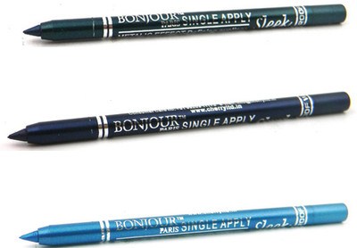 

Bonjour Paris Single Apply 1507201655 Green-Navy Blue-Sky Blue Kajal(Green, Navy Blue, Sky Blue, 3.6 g)