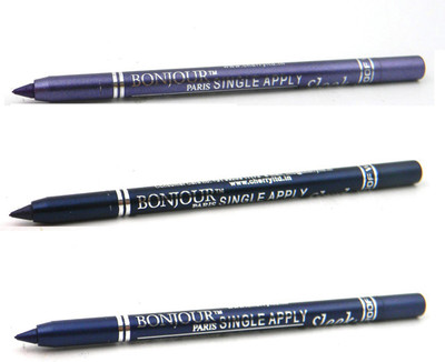 

Bonjour Paris Single Apply 1507201616 Cool Purple-Navy Blue-Party Blue Kajal(Cool Purple, Navy Blue, Party Blue, 3.6 g)